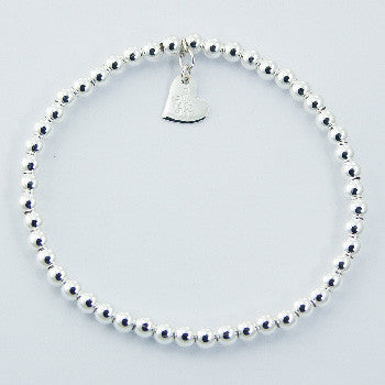 Silver small bead on sale bracelet