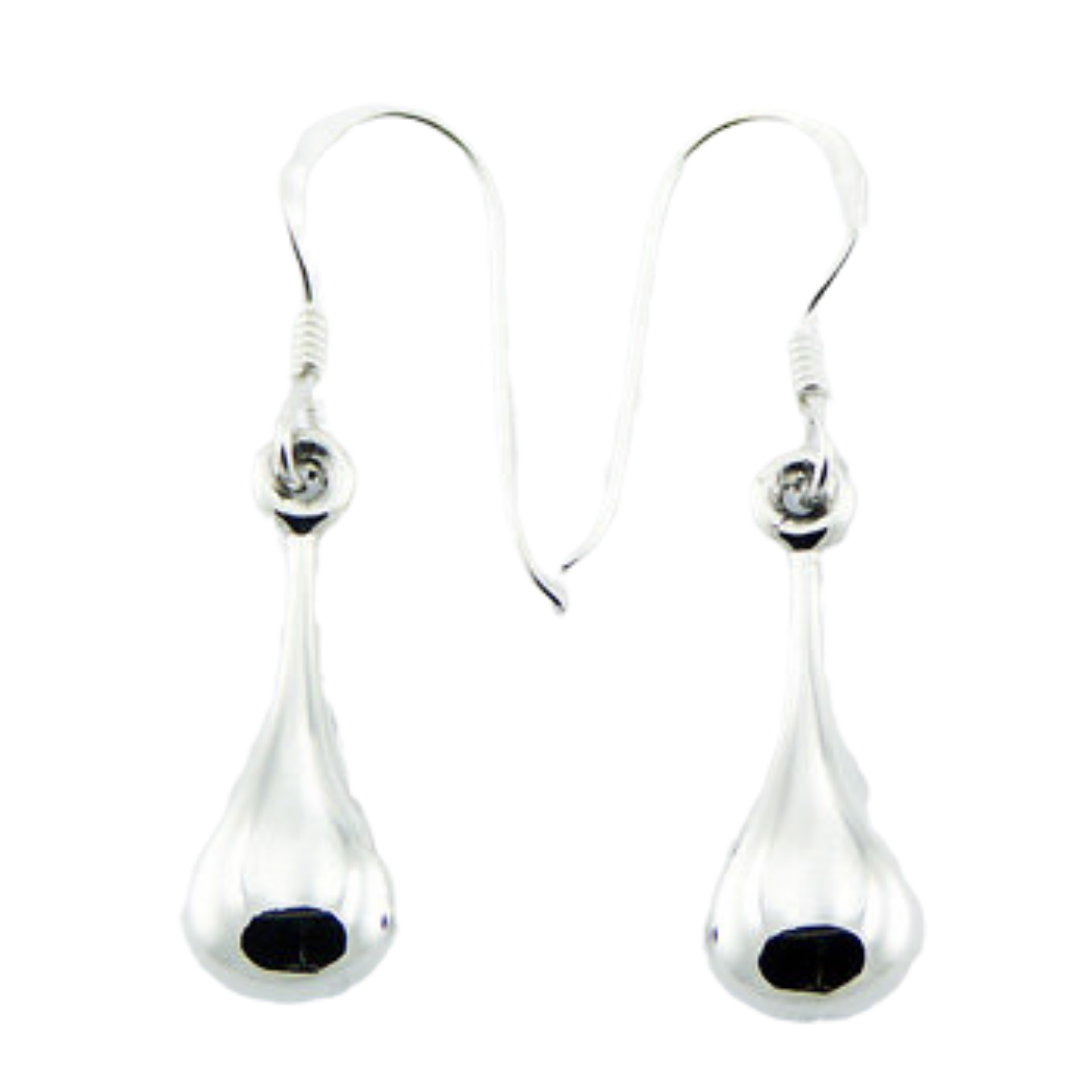 Sterling Silver Tear Droplet Drop Earrings